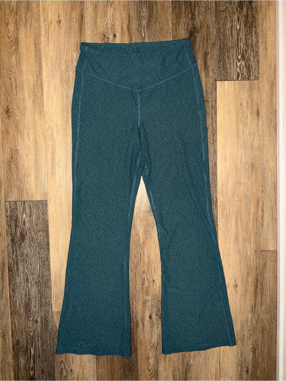 Maurice’s Women’s Heathered Teal Long Flare Yoga Pants